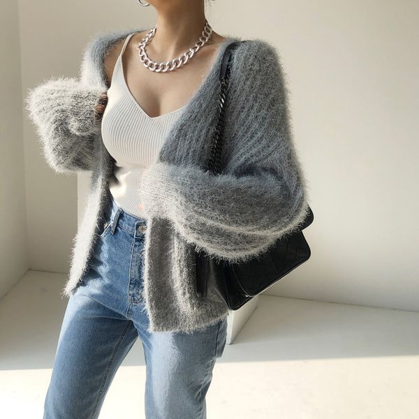 sweater autumn winter long sweater cardigan women loose korean style elegant knitwear ladies casual outwears clothes a7dc swex, White;black 
sweater autumn winter long sweater cardigan women loose korean style elegant knitwear ladies casual outwears clothes a7dc swex, White;black