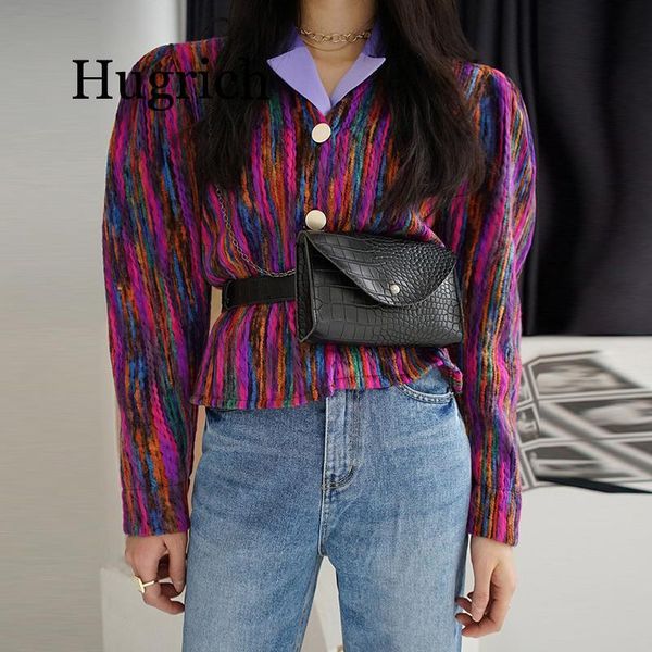 women's jackets 2021 women vintage khaki purple blended rainbow strip color matching jacket spring autumn winter button outerwear, Black;brown
women's jackets 2021 women vintage khaki purple blended rainbow strip color matching jacket spring autumn winter button outerwear, Black;brown