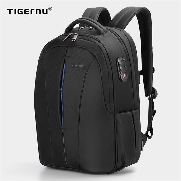 

tigernu splashproof 15.6inch lapbackpack no key tsa anti theft men travel teenage bag male bagpack mochila 211215