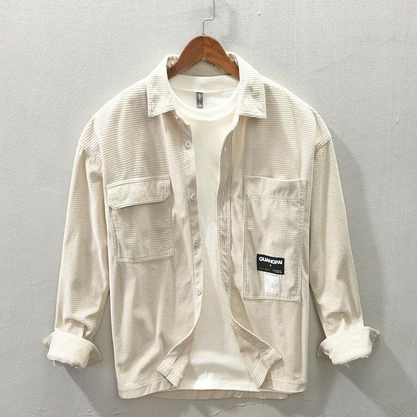 men's casual shirts 2021 autumn winter men corduroy shirt long sleeve thick solid color patch pocket desigen button up coat ga-z161, White;black
men's casual shirts 2021 autumn winter men corduroy shirt long sleeve thick solid color patch pocket desigen button up coat ga-z161, White;black