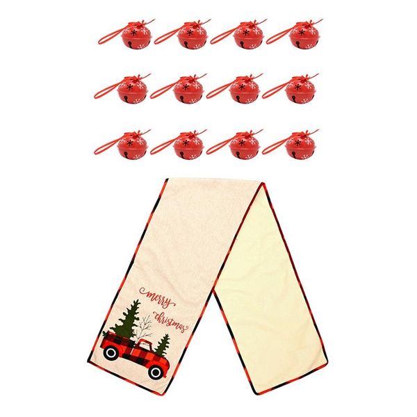 mats & pads 1x burlap christmas table runner 40pcs decoration red metal snowflake jingle bell home
mats & pads 1x burlap christmas table runner 40pcs decoration red metal snowflake jingle bell home