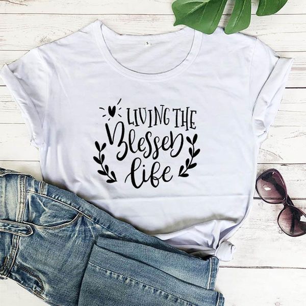 living the blessed life tshirt aesthetic christian jesus believe women shirts cotton casual t-shirt harajuku short sleeve tees women's, White
living the blessed life tshirt aesthetic christian jesus believe women shirts cotton casual t-shirt harajuku short sleeve tees women's, White