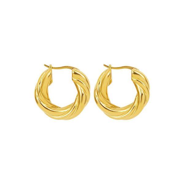 hoop & huggie fashion stainless steel jewelry 18k gold plated twisted earrings, Golden;silver
hoop & huggie fashion stainless steel jewelry 18k gold plated twisted earrings, Golden;silver