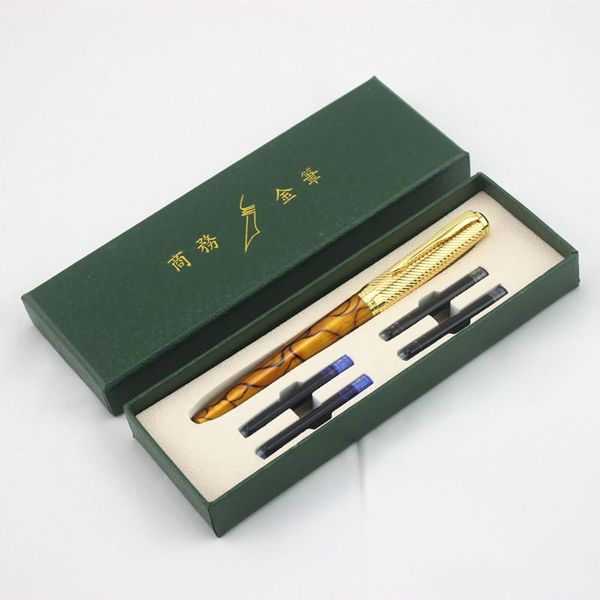 fountain pens dika wen extra fine nib pen 0.38mm black metal barrel gold holder with 4pcs ink cartridge gift box office supplies
fountain pens dika wen extra fine nib pen 0.38mm black metal barrel gold holder with 4pcs ink cartridge gift box office supplies