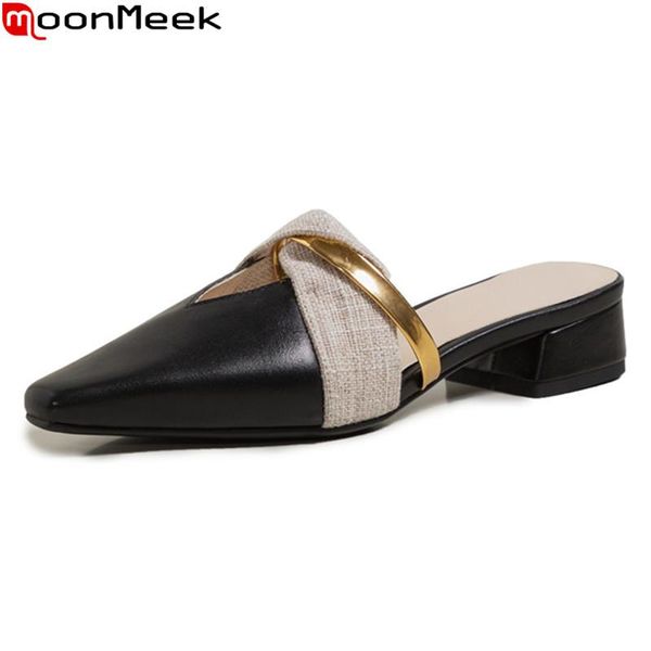 moonmeek 2021 arrival women slippers genuine leather ladies casual shoes summer mixed colors mules black
moonmeek 2021 arrival women slippers genuine leather ladies casual shoes summer mixed colors mules black