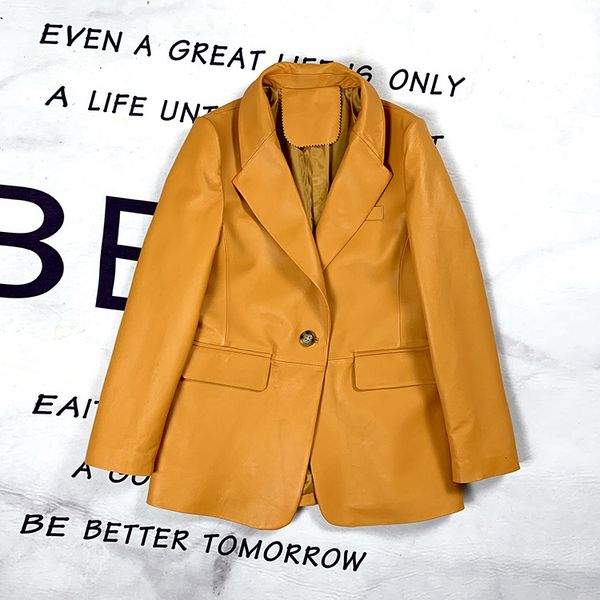 women's jackets 2021 spring fashion real leather blazers fancy ol'elegant jacket b680, Black;brown
women's jackets 2021 spring fashion real leather blazers fancy ol'elegant jacket b680, Black;brown