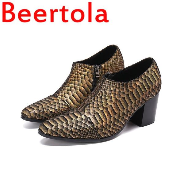 dress shoes beertola snake pattern gentleman fashion manual casual business high heels side zipper loafers masculine chaussures, Black
dress shoes beertola snake pattern gentleman fashion manual casual business high heels side zipper loafers masculine chaussures, Black