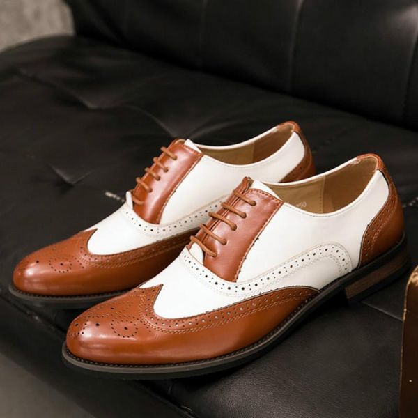 dress shoes vintage men's leather brogue british style pointed business spring/autumn oxfords men wedding, Black
dress shoes vintage men's leather brogue british style pointed business spring/autumn oxfords men wedding, Black