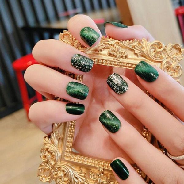 24pcs fashionable removable green glitter false nails art tip decoration full cover sticker nail kits
24pcs fashionable removable green glitter false nails art tip decoration full cover sticker nail kits