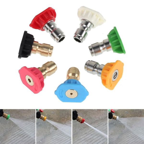 

water gun & snow foam lance 8pcs high pressure metal car wash nozzle set washing tool garden jet washer