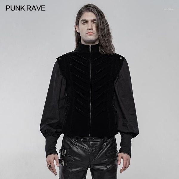 vintage goth vest punk rave wy-1249mjm men's vests, Black;white 
vintage goth vest punk rave wy-1249mjm men's vests, Black;white
