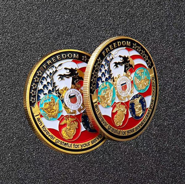 10pcs non magnetic crafts usa navy usaf usmc army coast guard om eagle 24k gold plate rare challenge coin collection
10pcs non magnetic crafts usa navy usaf usmc army coast guard om eagle 24k gold plate rare challenge coin collection
