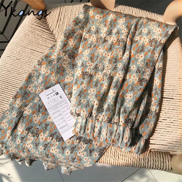 japan plus size 4xl vintage flower print women pleated skirt ruffles femme jupe high waist bodycon mid-length chiffon skirts 210619, Black
japan plus size 4xl vintage flower print women pleated skirt ruffles femme jupe high waist bodycon mid-length chiffon skirts 210619, Black