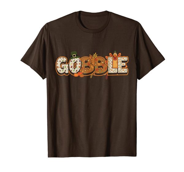 funny thanksgiving turkey day men women boys girls gobble t-shirt, White;black