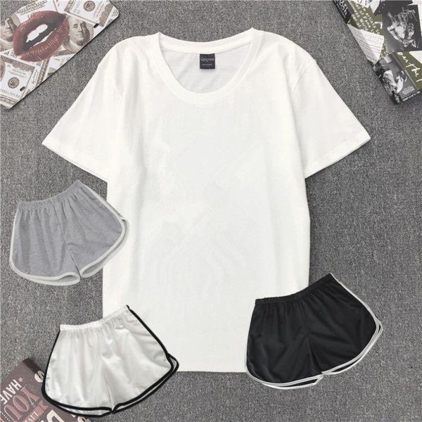 summer tracksuits womens two peices set leisure outfits cotton oversized t-shirts mid waist shorts soild color clothing women's t-shirt, White
summer tracksuits womens two peices set leisure outfits cotton oversized t-shirts mid waist shorts soild color clothing women's t-shirt, White