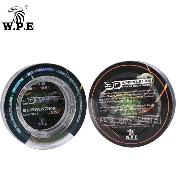 w.p.e brand 100m/150m/300m/500m nylon fishing line 10lb-52lb 3d speckle sink monofilament carp braid
w.p.e brand 100m/150m/300m/500m nylon fishing line 10lb-52lb 3d speckle sink monofilament carp braid