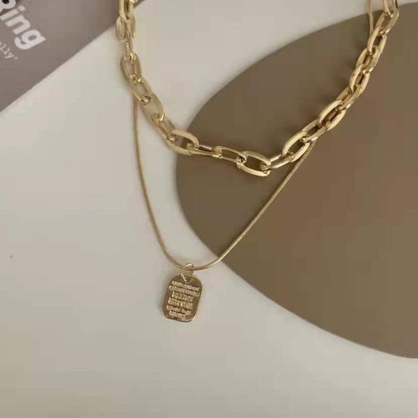chains european and american personality, double necklace, letter tag choker, Silver
chains european and american personality, double necklace, letter tag choker, Silver