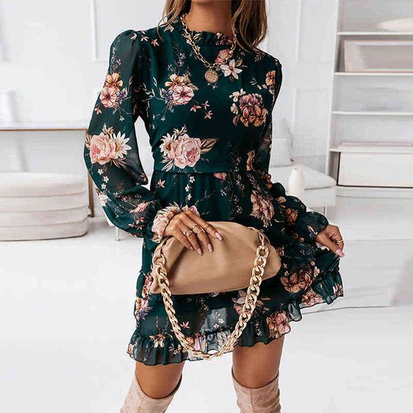 women autumn fashion ruffle party dress elegant o-neck printed long sleeve slim dress casual sweet chic a-line dress vestidos y1204, Black;gray
women autumn fashion ruffle party dress elegant o-neck printed long sleeve slim dress casual sweet chic a-line dress vestidos y1204, Black;gray