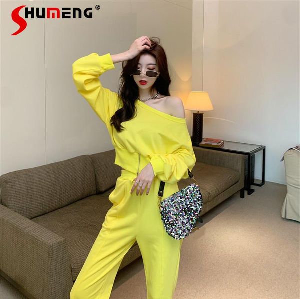 women's two piece pants 2021 spring fall ladies two-piece solid color sports suit women western pullover fashion simple elegant casual, White
women's two piece pants 2021 spring fall ladies two-piece solid color sports suit women western pullover fashion simple elegant casual, White