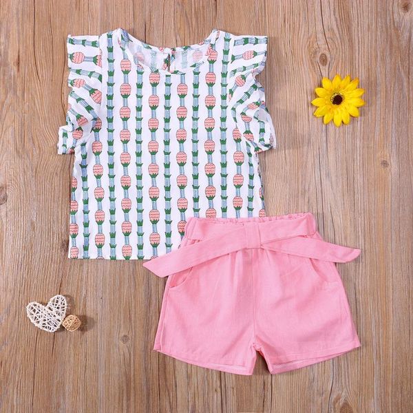baby girls clothes set, pineapple print sleeveless o-neck with button + solid color short pants clothing sets, White
baby girls clothes set, pineapple print sleeveless o-neck with button + solid color short pants clothing sets, White