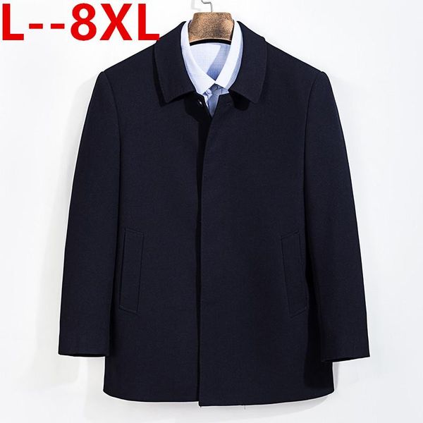 men's wool & blends 10xl 8xl 6xl men coats autumn winter solid color casual coat long section male, Black
men's wool & blends 10xl 8xl 6xl men coats autumn winter solid color casual coat long section male, Black