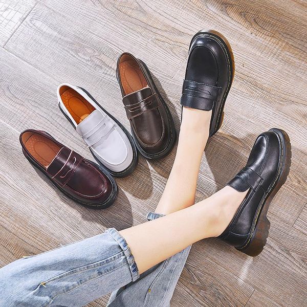 dress shoes genuine leather platform women's loafers 2021 luxury woman pumps for women heels party loafer shoe heel 45 46, Black
dress shoes genuine leather platform women's loafers 2021 luxury woman pumps for women heels party loafer shoe heel 45 46, Black