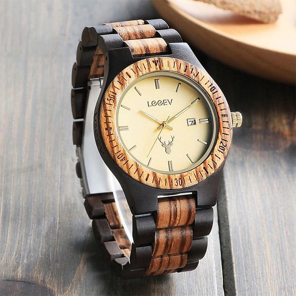 wristwatches leeev wooden watch men casual quartz watches natural handmade zebra for, Slivery;brown
wristwatches leeev wooden watch men casual quartz watches natural handmade zebra for, Slivery;brown