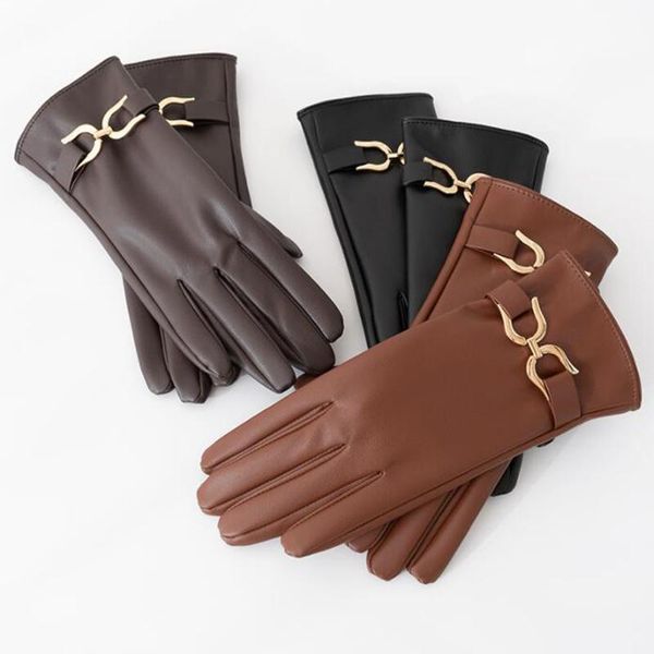 sports gloves winter plus velvet pu leather women's thicken riding warm metal belt punk windproof cold touch screen driving mittens s14, Black
sports gloves winter plus velvet pu leather women's thicken riding warm metal belt punk windproof cold touch screen driving mittens s14, Black