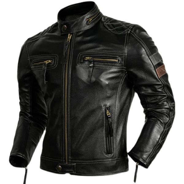 men's leather & faux genuine first layer cowhide black jacket tough guy motorcycle short slim fit coat autumn/winter 4xl
men's leather & faux genuine first layer cowhide black jacket tough guy motorcycle short slim fit coat autumn/winter 4xl