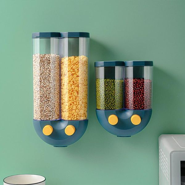 storage bottles & jars 2 grids kitchen box wall-mounted cereal dispenser dry rice bean sealing can food container boxex grain bottle
storage bottles & jars 2 grids kitchen box wall-mounted cereal dispenser dry rice bean sealing can food container boxex grain bottle