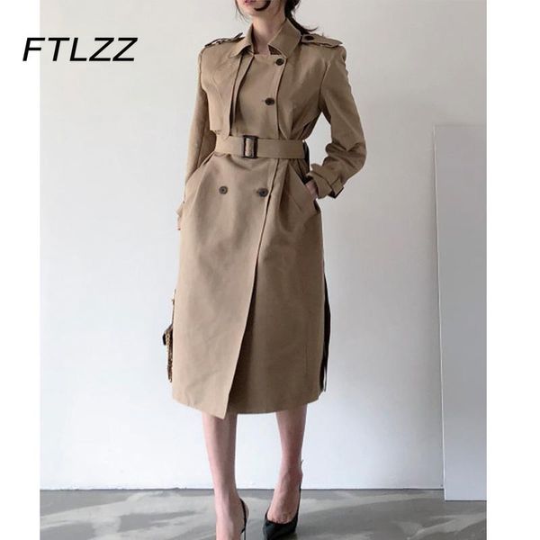 women's trench coats vintage coat women spring autumn mid-length khaki windbreaker 2021 korean fashion elegant double breasted, Tan;black
women's trench coats vintage coat women spring autumn mid-length khaki windbreaker 2021 korean fashion elegant double breasted, Tan;black