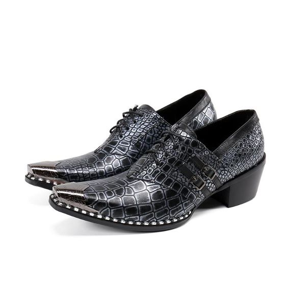 dress shoes genuine leather high heel men iron rivets pointed toe brand design wedding men's career work party dance, Black
dress shoes genuine leather high heel men iron rivets pointed toe brand design wedding men's career work party dance, Black