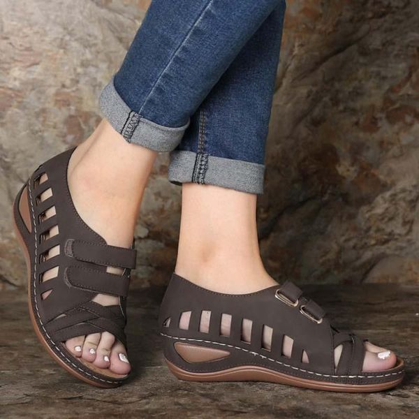 women sandals hollow out platform shoes open toe wedges for outdoor walking sandalias mujer 2021, Black
women sandals hollow out platform shoes open toe wedges for outdoor walking sandalias mujer 2021, Black