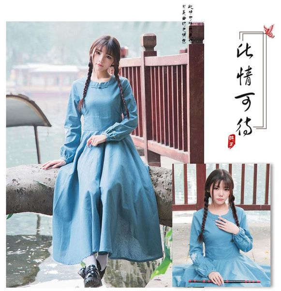 casual dresses old friend vintage women's orchid embroidery winter linen big hem long dress chinese style lake blue sleeve one piece, Black;gray
casual dresses old friend vintage women's orchid embroidery winter linen big hem long dress chinese style lake blue sleeve one piece, Black;gray