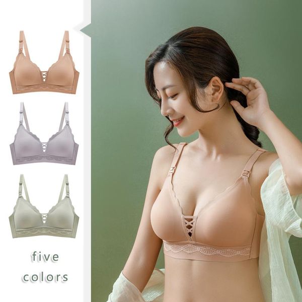 bras traceless lace design upper open button maternity bra nylon full cup plus size bralette luren, Red;black
bras traceless lace design upper open button maternity bra nylon full cup plus size bralette luren, Red;black