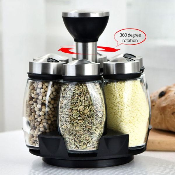 storage bottles & jars rotating seasoning box 304 stainless steel glass kitchen jar household combination set
storage bottles & jars rotating seasoning box 304 stainless steel glass kitchen jar household combination set