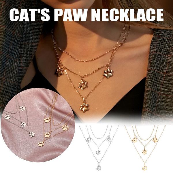 pendant necklaces design multilayer necklace cute animal cat three layer female fashion statement jewelry party gift, Silver
pendant necklaces design multilayer necklace cute animal cat three layer female fashion statement jewelry party gift, Silver
