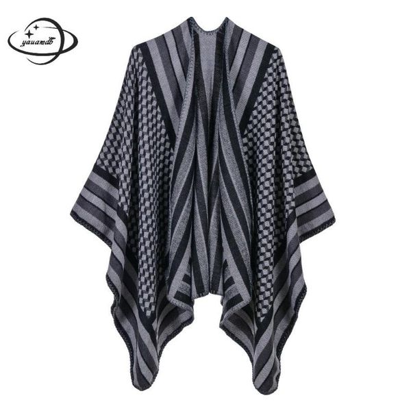 scarves 100*135cm women capes coat autumn spring female ponchos wraps fashion scarf shawl stoles argyle ladies outerwear clothes y35, Blue;gray
scarves 100*135cm women capes coat autumn spring female ponchos wraps fashion scarf shawl stoles argyle ladies outerwear clothes y35, Blue;gray