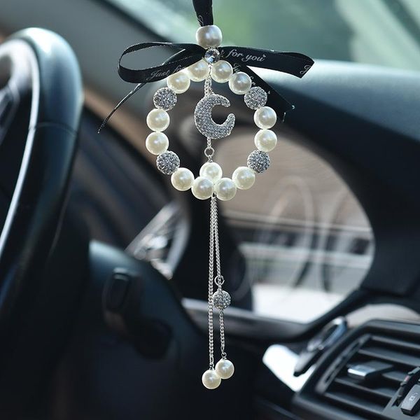 interior decorations the pearl diamond car pendant creative rearview mirror high-end goddess style
interior decorations the pearl diamond car pendant creative rearview mirror high-end goddess style