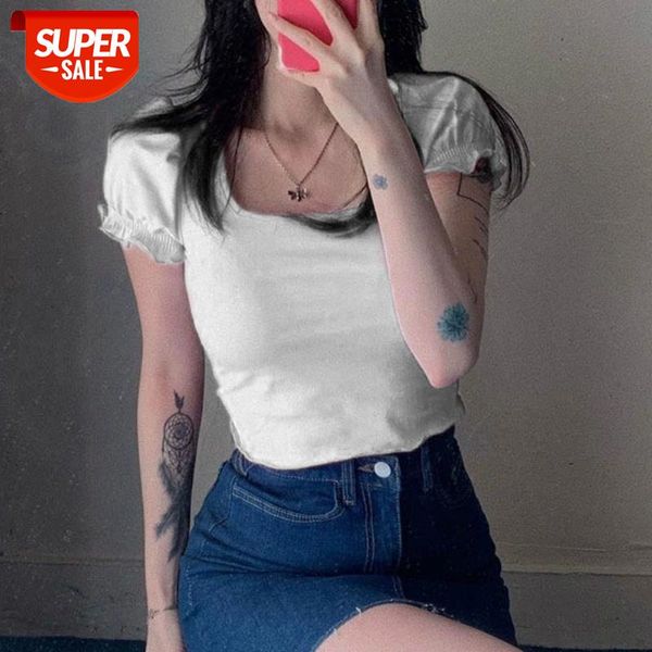 2020 summer pullover t shirt for women ladies short sleeve ruched fashion tee square collar casual club crop female #kf2a, White
2020 summer pullover t shirt for women ladies short sleeve ruched fashion tee square collar casual club crop female #kf2a, White