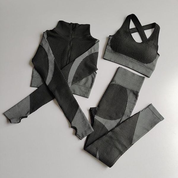 2/3pcs women long sleeve yoga set gym clothing zippered workout fitness crop high waist seamless leggings sport suit outfit
2/3pcs women long sleeve yoga set gym clothing zippered workout fitness crop high waist seamless leggings sport suit outfit