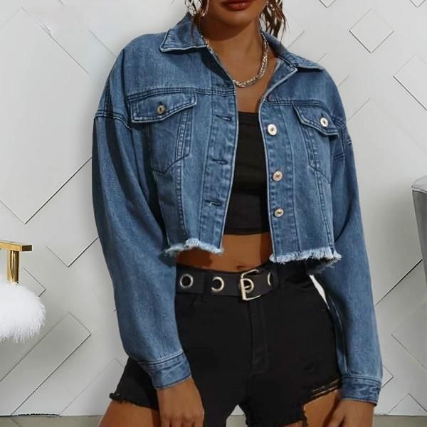 women's jackets 2021 spring and autumn ladies retro button short denim jacket long-sleeved casual blue, Black;brown
women's jackets 2021 spring and autumn ladies retro button short denim jacket long-sleeved casual blue, Black;brown