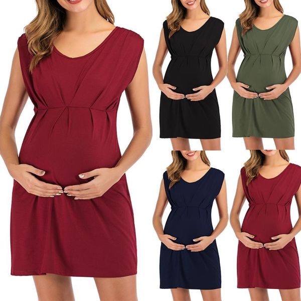 maternity dresses 2021 summer women solid color pregnant sleeveless elegant dress casual clothes pregnancy clothing, White
maternity dresses 2021 summer women solid color pregnant sleeveless elegant dress casual clothes pregnancy clothing, White