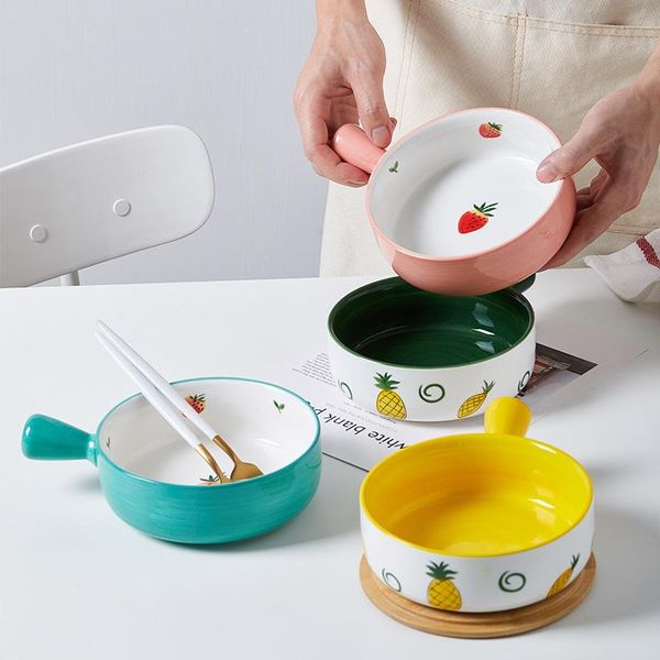 nordic handle bowl baking artificial hand color pineapple strawberry instant noodles bowls
nordic handle bowl baking artificial hand color pineapple strawberry instant noodles bowls