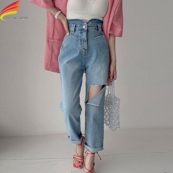 women's jeans 2021 autumn high waist for women with hole korean fashion ripped loose blue denim harem pants pockets jean femme
women's jeans 2021 autumn high waist for women with hole korean fashion ripped loose blue denim harem pants pockets jean femme