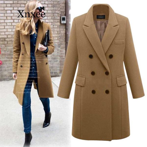 women's wool & blends oversized overcoat women winter warm thicken double breasted windproof jacket slim fit long woolen coats elegant, Black
women's wool & blends oversized overcoat women winter warm thicken double breasted windproof jacket slim fit long woolen coats elegant, Black