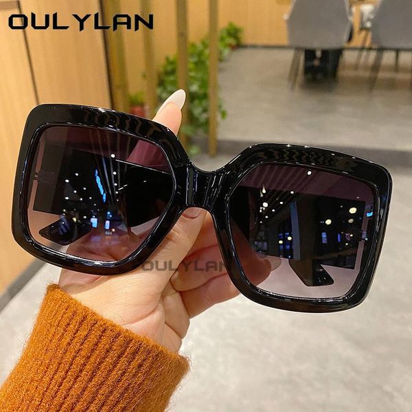oulyaln vintage sunglasses women square sun glasses men brand designer fashion outdoor colored gradient lens uv400, White;black
oulyaln vintage sunglasses women square sun glasses men brand designer fashion outdoor colored gradient lens uv400, White;black