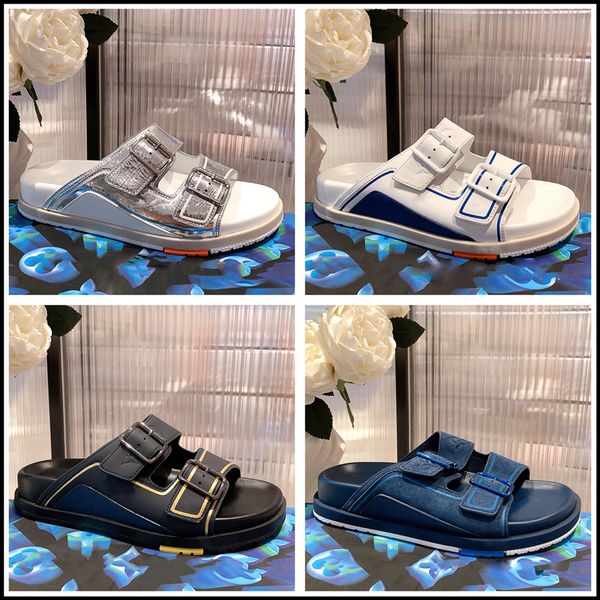 2021ss designer luxury men straps sandals fashion trend summer boy flats beach slippers lastest men casual slides with original box large si, Black
2021ss designer luxury men straps sandals fashion trend summer boy flats beach slippers lastest men casual slides with original box large si, Black