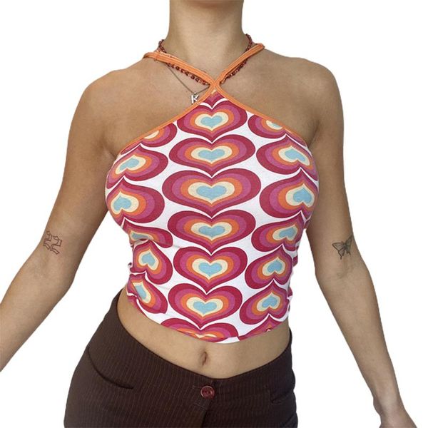 women's tanks & camis y2k fashion love heart halter vest print slim fit sleeveless lace-up cropped for summer 2021, White
women's tanks & camis y2k fashion love heart halter vest print slim fit sleeveless lace-up cropped for summer 2021, White