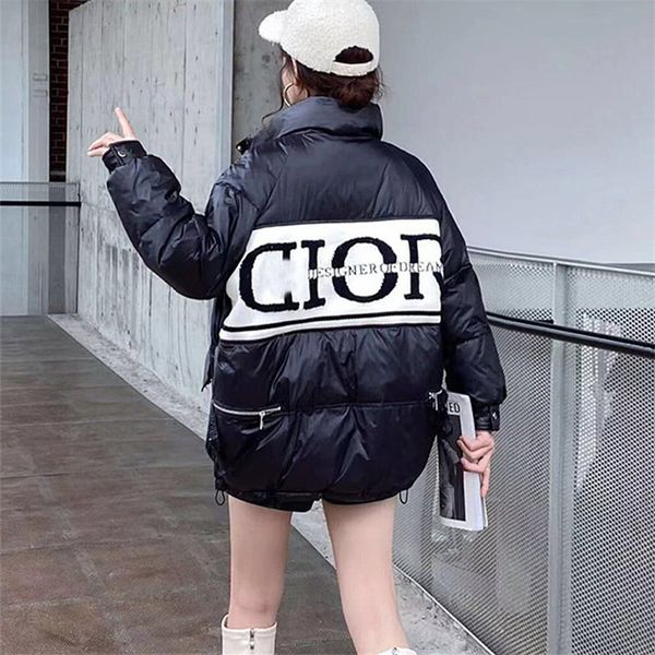 women's parkas down ladies jacket back letter short 2021 fashion white duck bread small coat, Black
women's parkas down ladies jacket back letter short 2021 fashion white duck bread small coat, Black